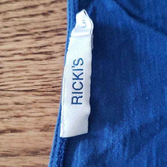 (L) Ricki's Solid Color Casual Soft Loose Peasant Bohi Vibes Vacation Travel - Picture 3 of 8